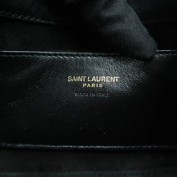 100% Authentic SAINT LAURENT Le 5 a 7 Black Leather Tote 1393-11724 - Picture 11 of 12